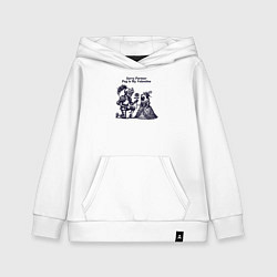 Толстовка детская хлопковая Мопс и рыцарь, цвет: белый