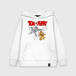 Детская толстовка-худи Том и Джерри - погоня