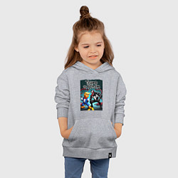 Толстовка детская хлопковая Веном против Дональда Трампа - нейроарт, цвет: меланж — фото 2