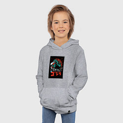 Толстовка детская хлопковая Годзилла поп-арт, цвет: меланж — фото 2