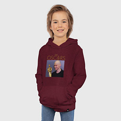 Толстовка детская хлопковая Оскар Юры - мем, цвет: меланж-бордовый — фото 2