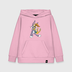 Толстовка детская хлопковая Bugs Bunny - Lola Bunny, цвет: светло-розовый