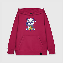Толстовка детская хлопковая Cute panda, цвет: маджента