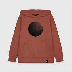 Толстовка детская хлопковая Планета арт, меркурий, цвет: кирпичный