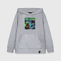 Детская толстовка-худи Yoda vs Venom - neon glow