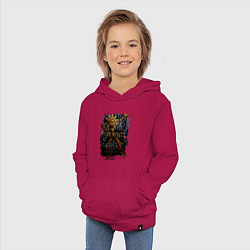 Толстовка детская хлопковая Солнце и луна из аниматроников, цвет: маджента — фото 2