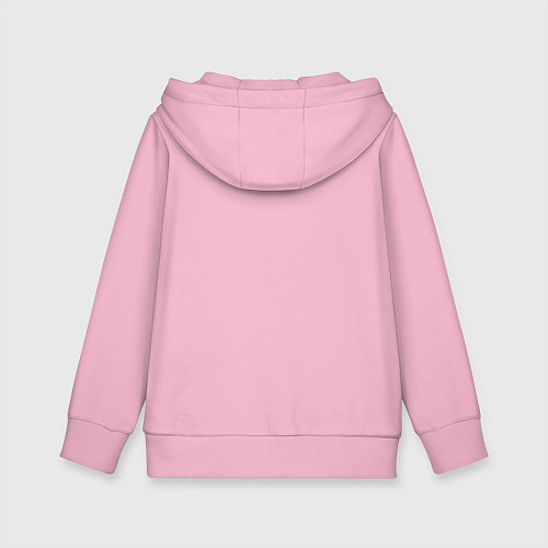 Детская толстовка-худи Girl power black and pink / Светло-розовый – фото 2