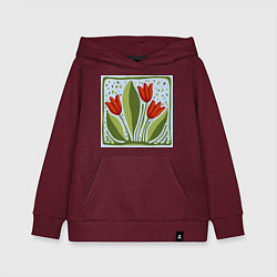 Детская толстовка-худи Цветущие тюльпаны