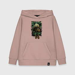 Толстовка детская хлопковая Кролик Бонзо из Poppy Playtime, цвет: пыльно-розовый