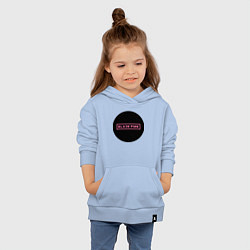 Толстовка детская хлопковая Blackpink logotype - group of South Korea, цвет: мягкое небо — фото 2