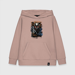 Толстовка детская хлопковая Хищник и чужой, цвет: пыльно-розовый