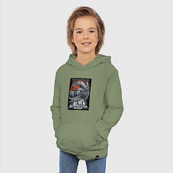 Толстовка детская хлопковая Metallica - Michigan playbill Grand rapids, цвет: авокадо — фото 2