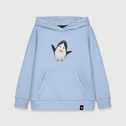 Толстовка детская хлопковая Cartoon penguin, цвет: мягкое небо