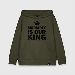 Толстовка детская хлопковая Moriarty is our king, цвет: хаки