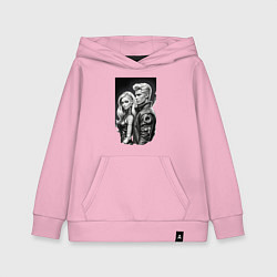 Детская толстовка-худи Барби и Кен - киберпанк эскиз