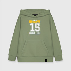 Толстовка детская хлопковая Denver - Nocola Jokic, цвет: авокадо