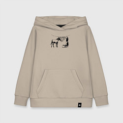 Толстовка детская хлопковая Banksy zebra, цвет: миндальный