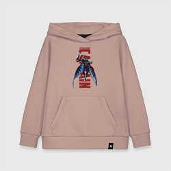 Толстовка детская хлопковая Капитан Америка, цвет: пыльно-розовый