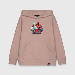 Детская толстовка-худи Spider-Man is Rick and Mortys friend