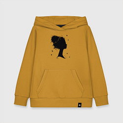 Толстовка детская хлопковая Flower girl, цвет: горчичный