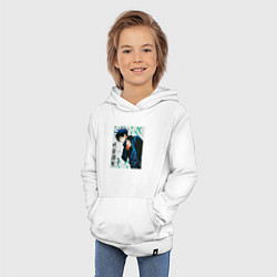 Толстовка детская хлопковая Мегуми фусигуро манга, цвет: белый — фото 2