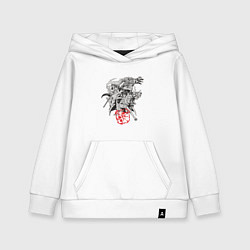 Толстовка детская хлопковая Ванпис персонажи, цвет: белый