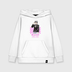 Толстовка детская хлопковая Клинок рассекающий демонов Muzan, цвет: белый
