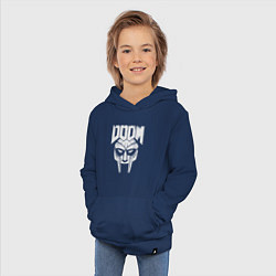 Толстовка детская хлопковая Doom mask, цвет: тёмно-синий — фото 2