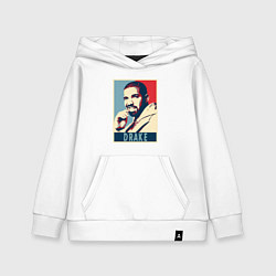 Толстовка детская хлопковая Drake obey, цвет: белый