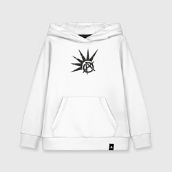 Толстовка детская хлопковая Anarchy punks, цвет: белый