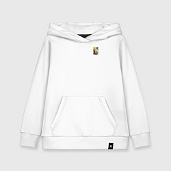 Толстовка детская хлопковая Две горящие свечи на подсвечнике в темноте, цвет: белый