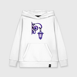 Толстовка детская хлопковая Фиолетовый фонарь, цвет: белый