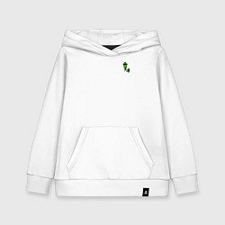 Толстовка детская хлопковая Зелёный уличный фонарь, цвет: белый