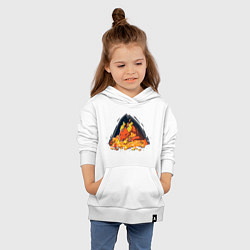 Толстовка детская хлопковая Dragon in a cave with treasures, цвет: белый — фото 2