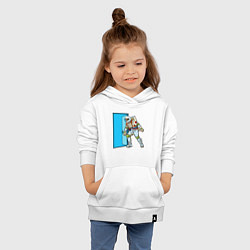 Толстовка детская хлопковая Астронавт открывает дверь в неизведанное, цвет: белый — фото 2