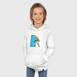 Толстовка детская хлопковая Астронавт открывает дверь в неизведанное, цвет: белый — фото 2