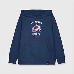 Толстовка детская хлопковая Colorado Avalanche team NHL, цвет: тёмно-синий