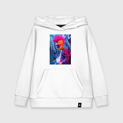 Толстовка детская хлопковая Bart Simpson - punk, цвет: белый