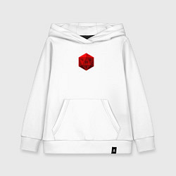 Толстовка детская хлопковая Игровой кубик, цвет: белый