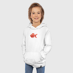 Толстовка детская хлопковая Милая красная рыбка, цвет: белый — фото 2