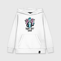 Толстовка детская хлопковая Graffiti Bender - punks not dead, цвет: белый