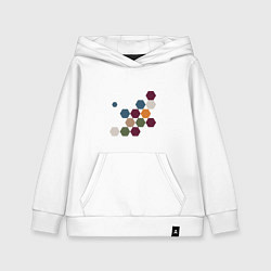 Толстовка детская хлопковая Cоты в цветах осеннего урожая, цвет: белый