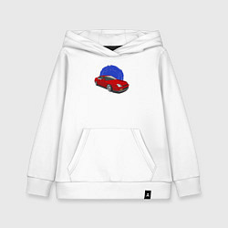 Толстовка детская хлопковая Honda Prelude JDM Купе, цвет: белый