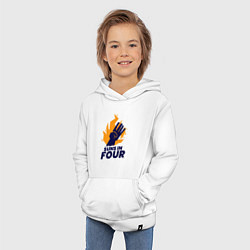 Толстовка детская хлопковая Suns in four, цвет: белый — фото 2