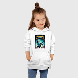Толстовка детская хлопковая Хард рок гитарист Бендер лидер группы Футурама, цвет: белый — фото 2