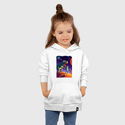 Толстовка детская хлопковая Робот-сгибальщик Бендер прилетел на планету диноза, цвет: белый — фото 2