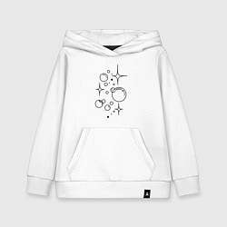 Толстовка детская хлопковая Мыльные пузыри, цвет: белый