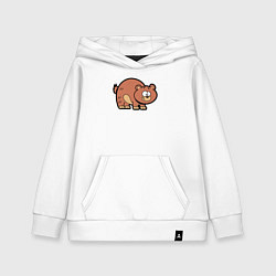 Толстовка детская хлопковая Мишутка, цвет: белый