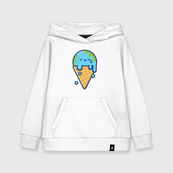 Толстовка детская хлопковая Earth cream, цвет: белый