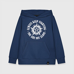 Толстовка детская хлопковая Оберег братьев Винчестеров - Сверхъестественное, цвет: тёмно-синий